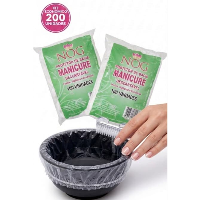 KIT 2 PACOTES PROTETOR BACIA MANICURE NOG (200uni) DESCARTÁVEL E HIGIÊNICO
