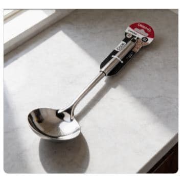 Concha De Cozinha Feijão Utensilio Em Aço Inox 33cm
