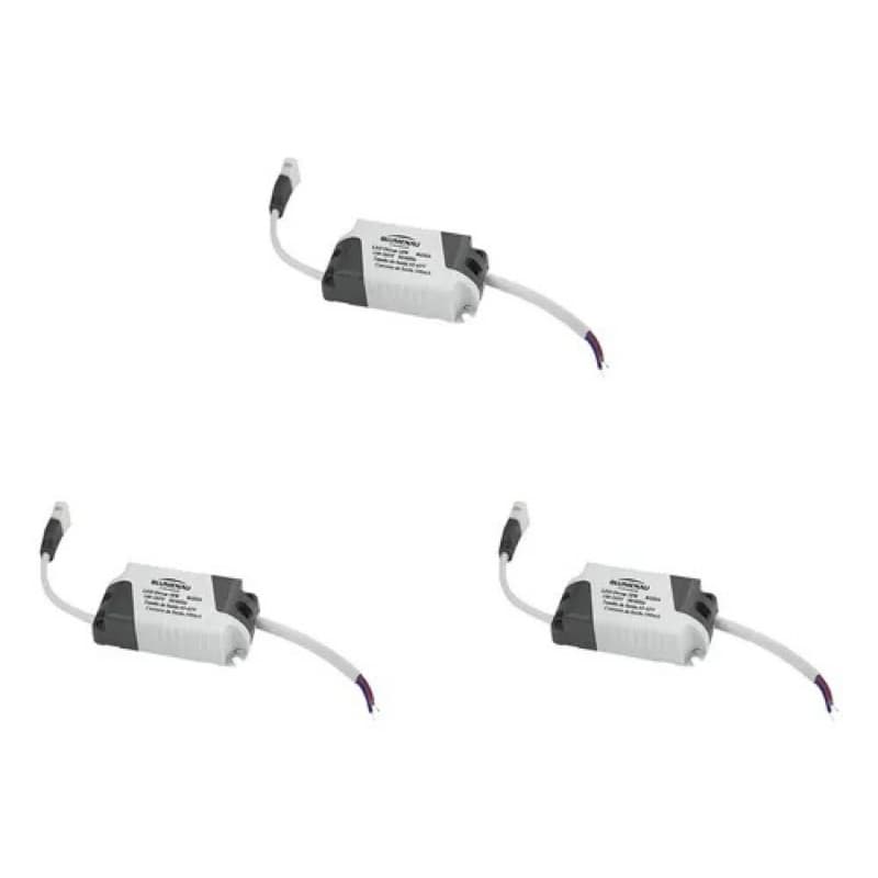 Kit 3 Drivers Reator Fonte Para Painel LED 18W Blumenau Bivolt Reposição