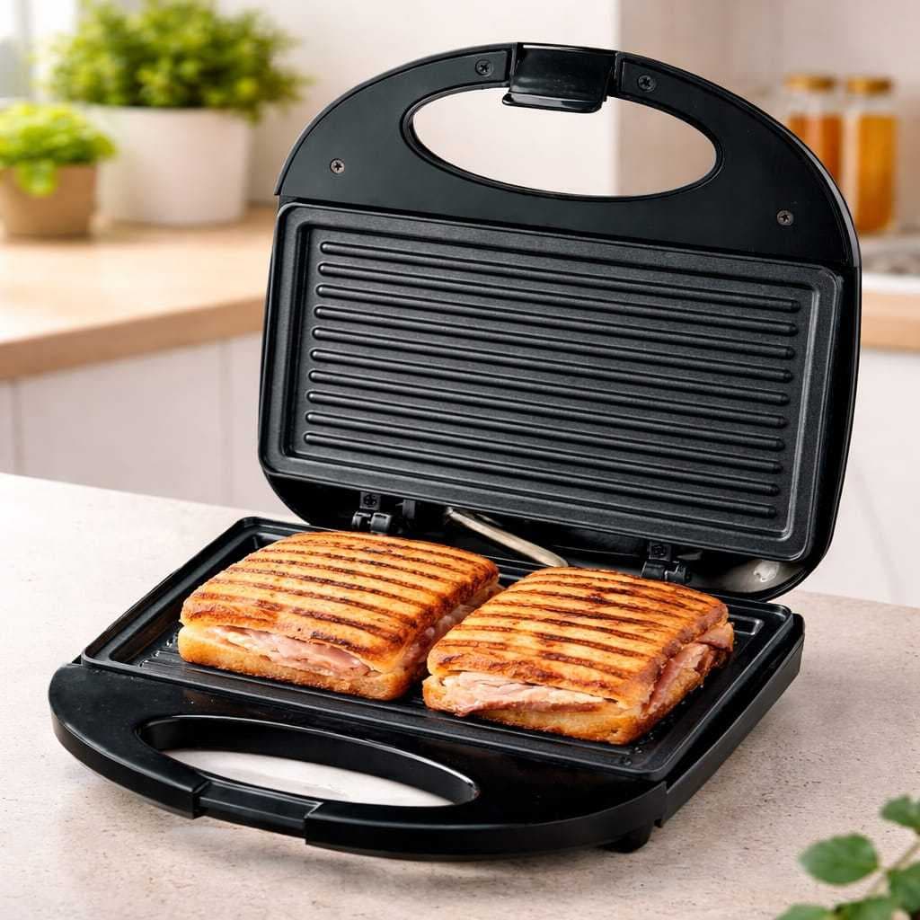 Sanduicheira Grill Elétrica 2 Em 1 Antiaderente Prensa Dupla 750W 127V
