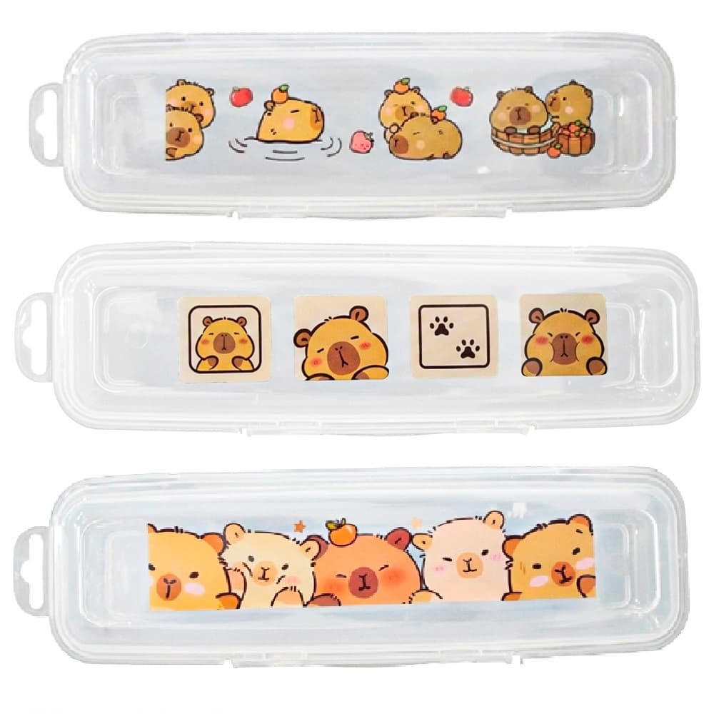 Estojo Porta Talher Porta Escova Gatinho Capivara