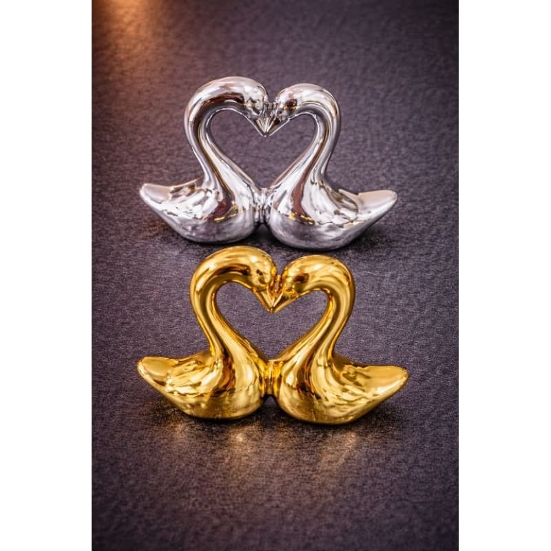 Casal Cisne Decorativo Kit Cisne - Enfeite Para Decoração do seu Lar