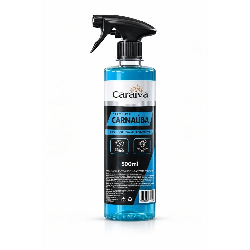 Cera Líquida Automotiva Pura Carnaúba 500ml Brilho Proteção hidro repelência cera para todas as cores brilho molhado