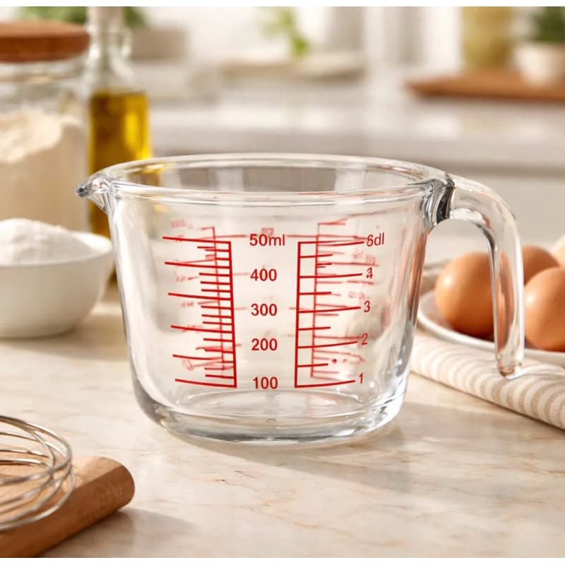 Jarra Medidora 500ml Vidro Copo Medidor Cozinha Culinária