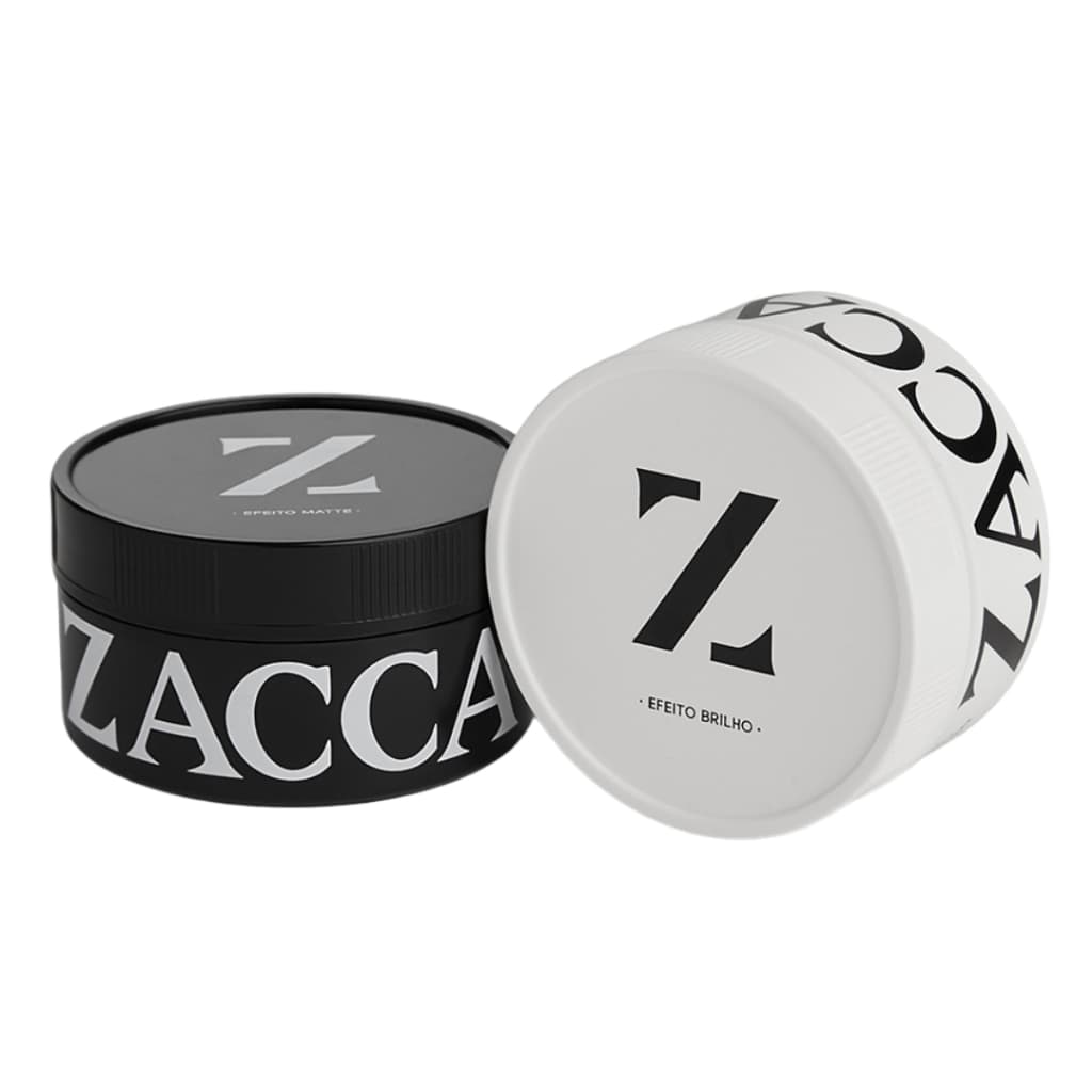 Kit Cera Brilho + Cera Matte Zacca - Alta Fixação e Efeito Molhado e Efeito Seco.