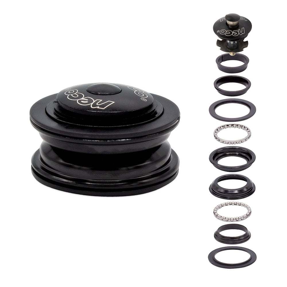 Caixa movimento direção jogo de direção mega over neco semi integrado Aheadset preto 1.1/8*44*30mm