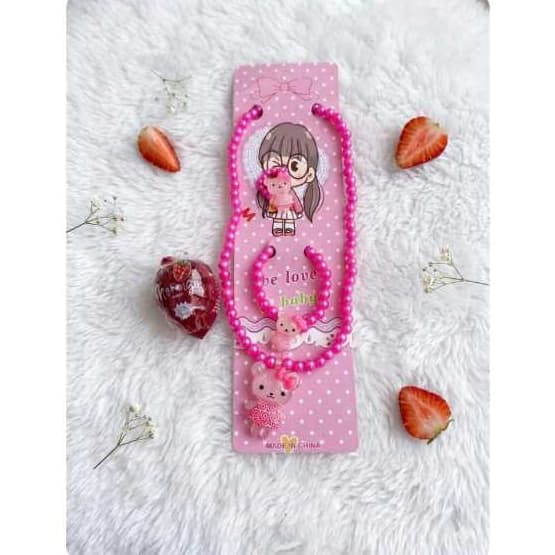Colar\Pulseira e Anel infantil 3 em 1