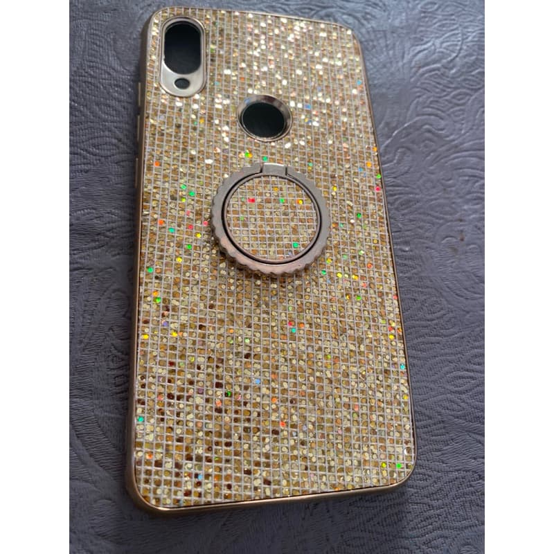 Capinha Luxo com Strass e Suporte Anel – Modelo com Digital Traseira