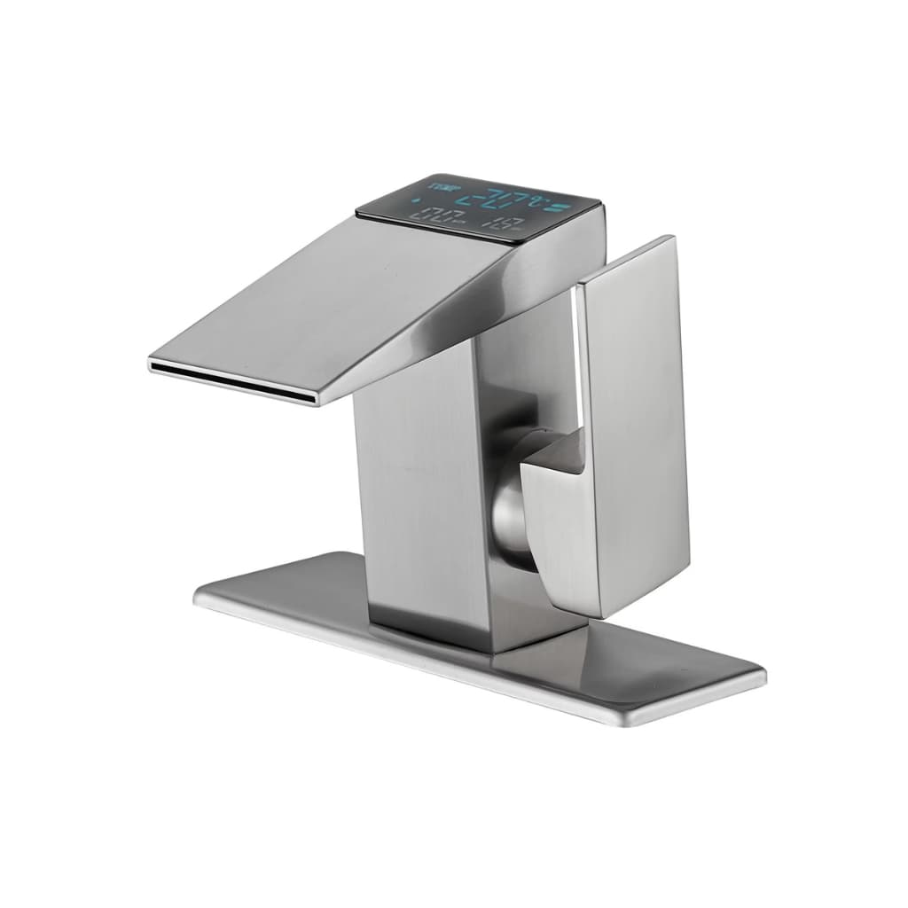Torneira Moderna Cascata Com LED Mostrador Temperatura Luxo