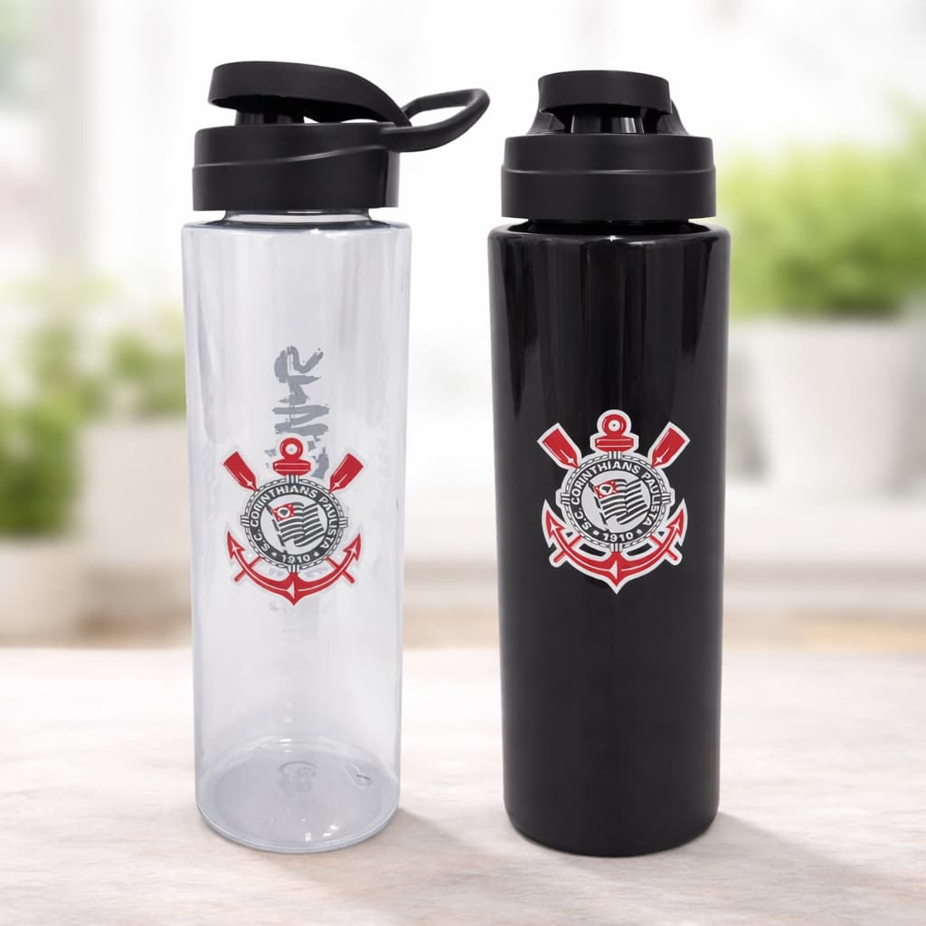 Garrafa de Agua Squeeze do Corinthians 750mL Licenciado Presente Corinthiano Oficial