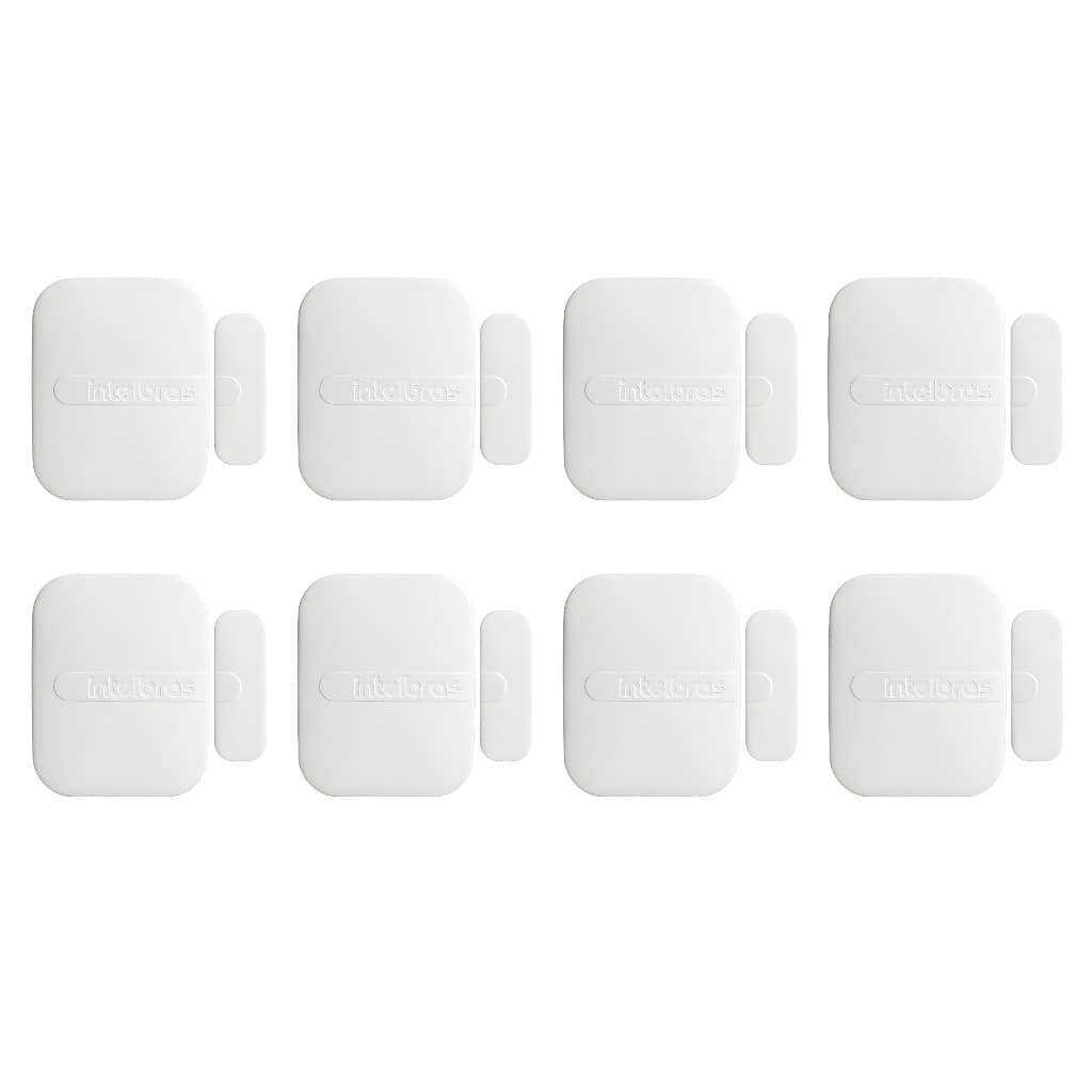 Kit 8 Sensores de abertura sem fio intelbras XAS 4010 Smart com bateria inclusa