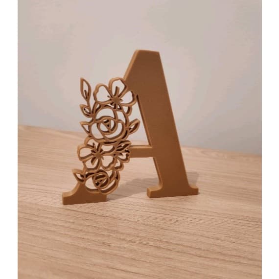 Letra Decorativa Floral Inicial Nome Personalizado Quarto Bebê Infantil Parede A-Z