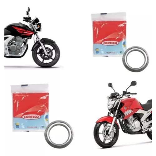 PAR RETENTOR DE BENGALA PAR TWISTER CBR250 CB300 CORTECO VEDAÇÃO PERFEITA DURÁVEL ORIGINAL