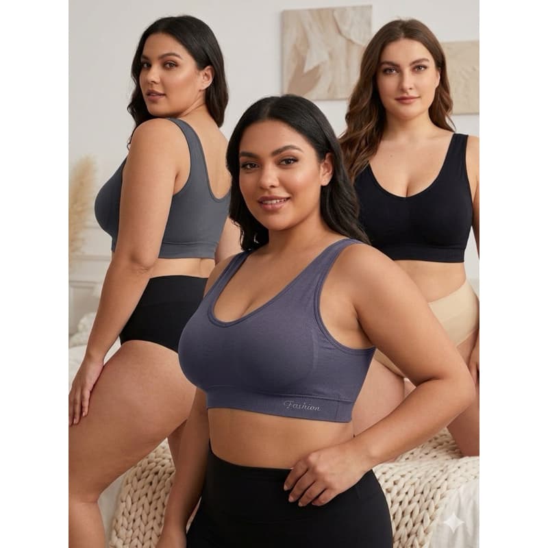 Top Reforçado Plus Size Feminino Basico Fitness Kit com 1, 2 e 3 unidades TOP PLUS SIZE PROMOÇÃO DIA DAS MÃES