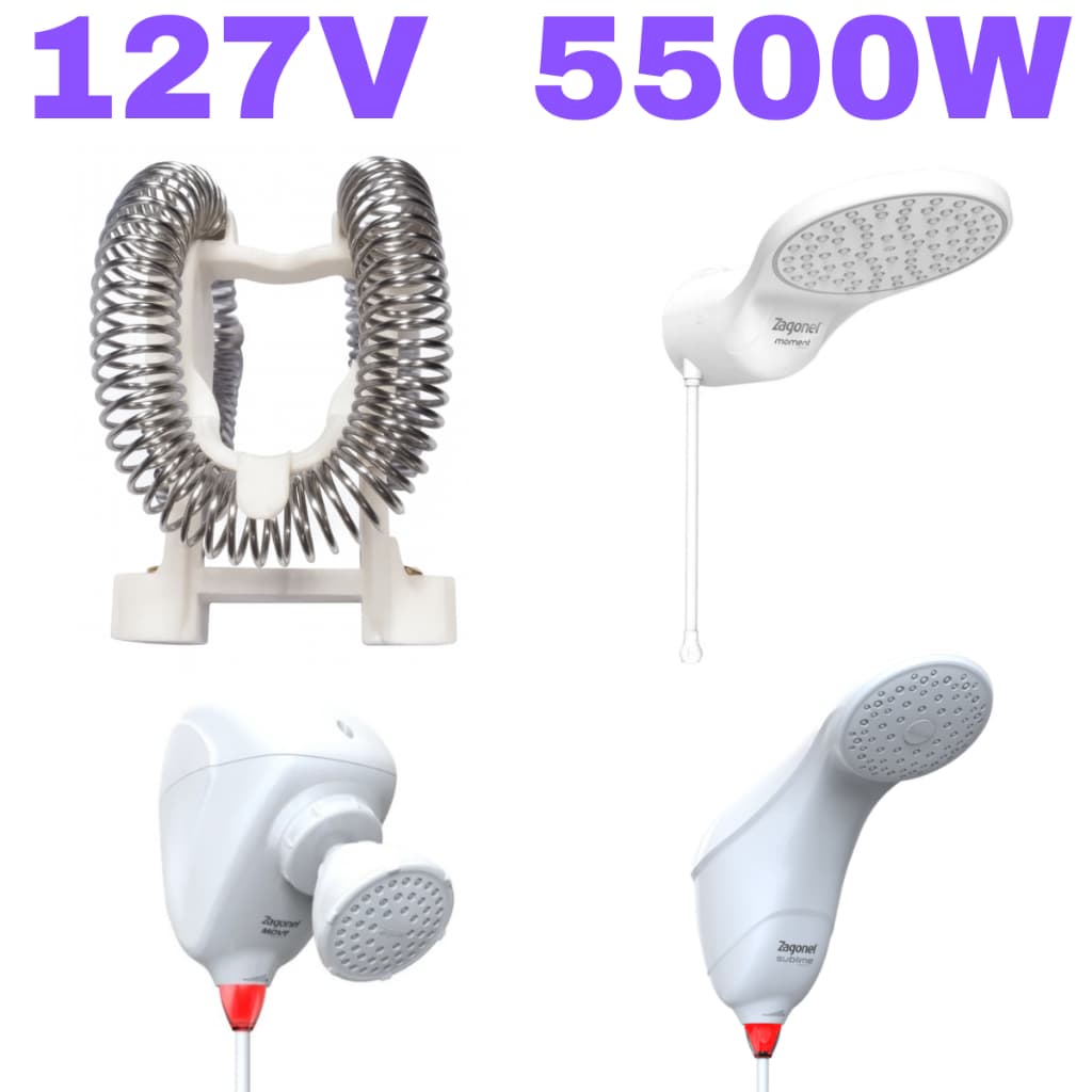 Resistência Ducha Moment Eletrônica Move Sublime Zagonel 127v 5500w Pratimix