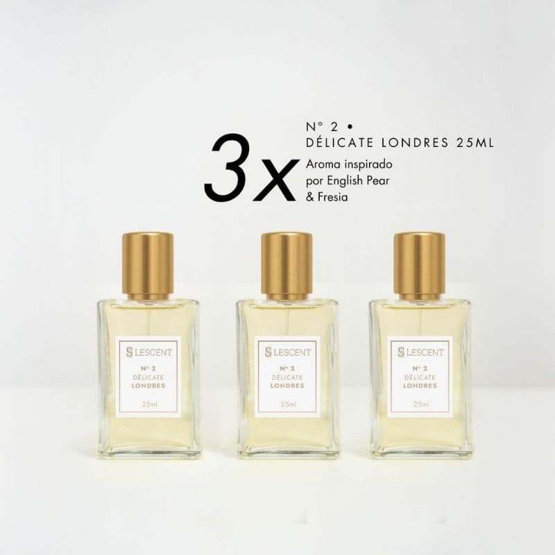 Kit 3 Perfumes Femininos Nº 2 | 3x 25ml | Fragrância Leve, Elegante e Versátil | Uso Diário e Trabalho