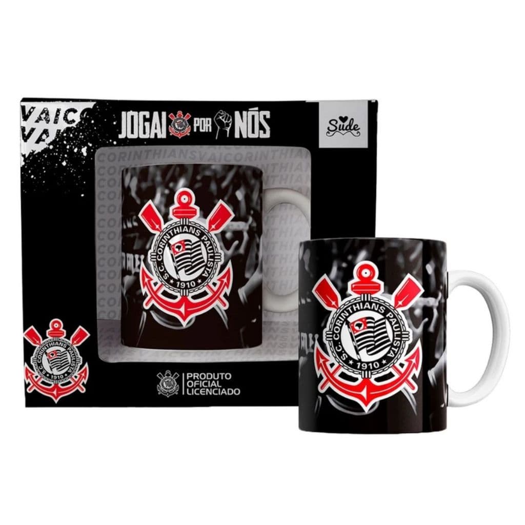 Caneca Corinthians Jogai Por Nós Oficial Licenciado Timão Caixa Presente