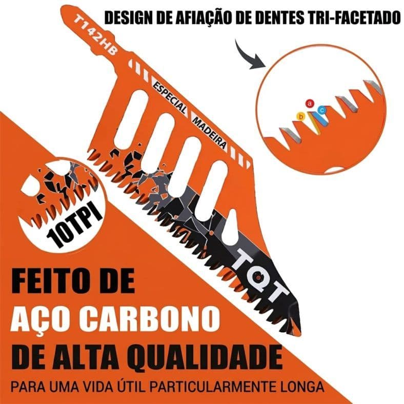 Lamina de Corte Alongado para Serra de Tico Tico TQT - T142HB