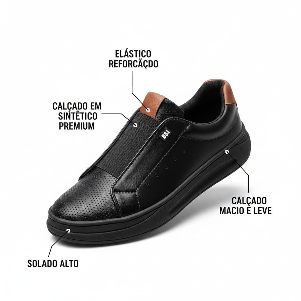 Tenis Casual Masculino Sneaker Solado Alto Leve Confortavel OFERTA