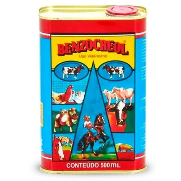 Benzocreol Creolina Lata 500ml Desinfetante E Germicida P/ Animais Campo Casa Sítio Fazenda Curral