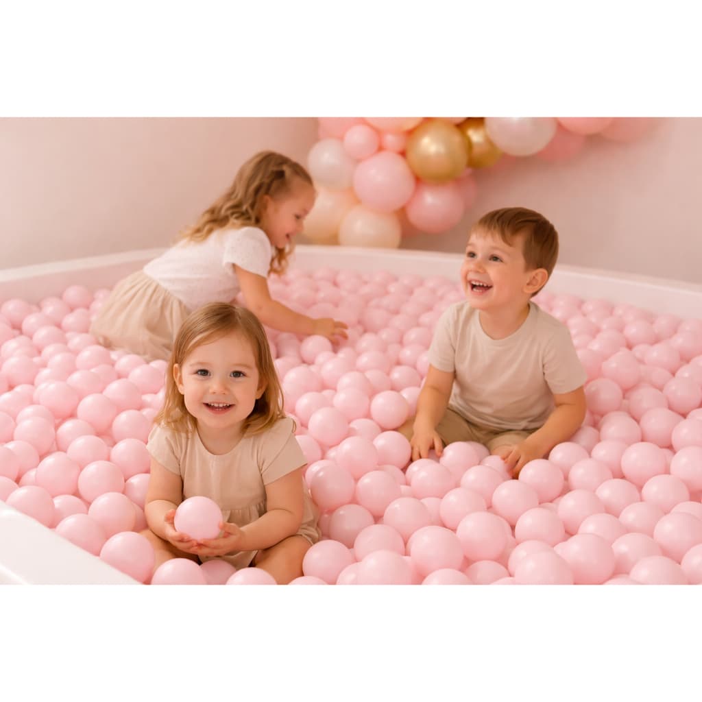 100 Bolinhas para Piscina Infantil Rosa Bebê Candy Play Brinquedo PROMOÇÃO