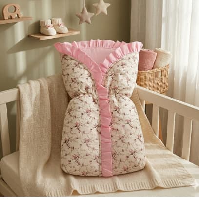 Porta Bebê Saco De Dormir Percal Coleção Floral