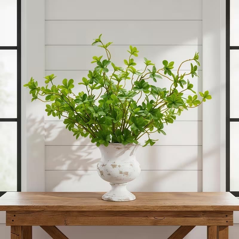 Planta Artificial Folha de Sino Japonês Artificial para Decoração de ambientes B-19