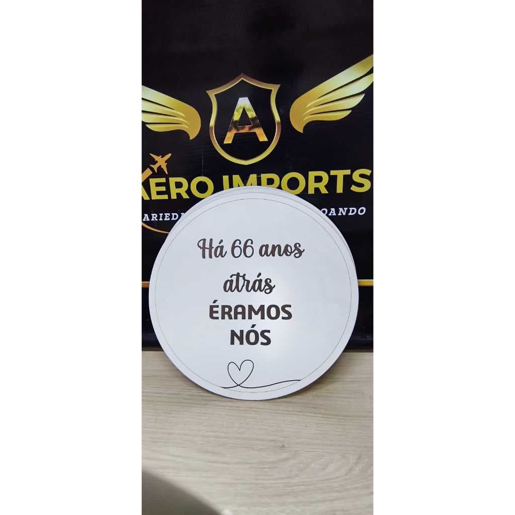 Placa Decorativa para Casamento em MDF  Redonda 30cm