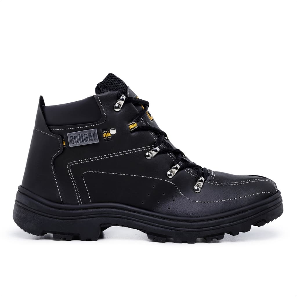 Coturno Bota Masculina Bullgat Cano Médio Motoqueiro Botas Da Moda