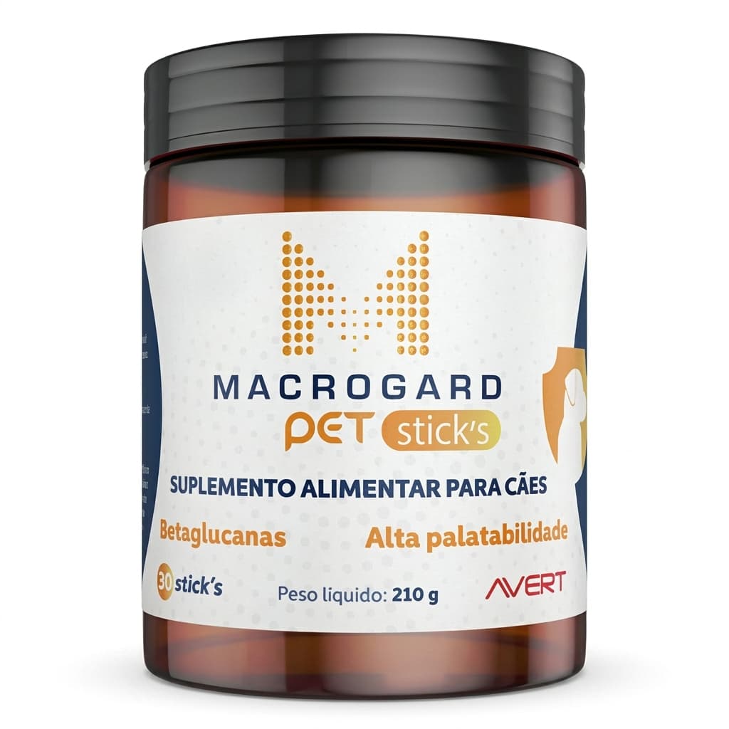 Suplemento Imunidade Cães Macrogard Pet Sticks Avert 210g