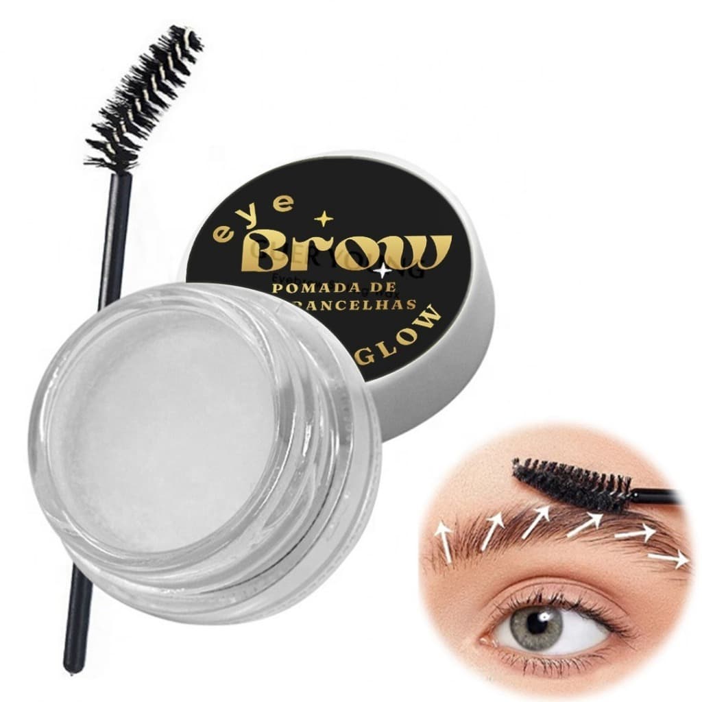Pomada Gel para Sobrancelhas + escovinha modeladora – Definição Profissional com Fixação de Longa Duração