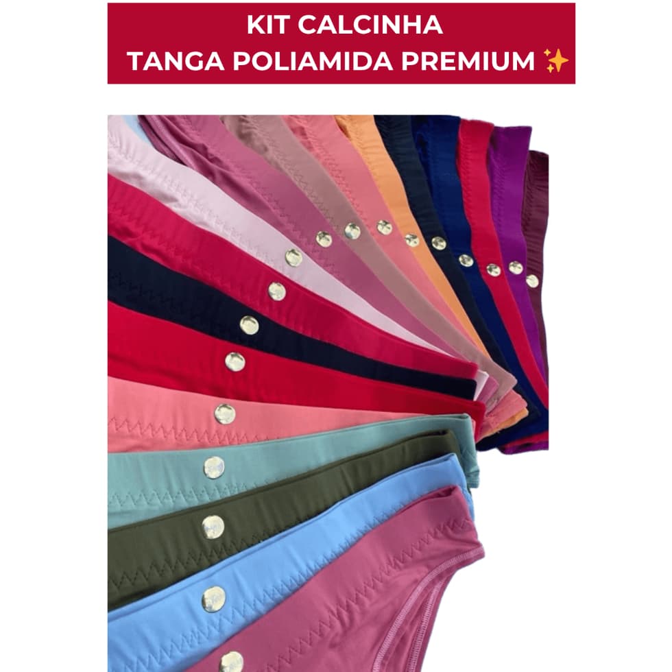 Kit Calcinha Premium Poliamida Conforto e Qualidade