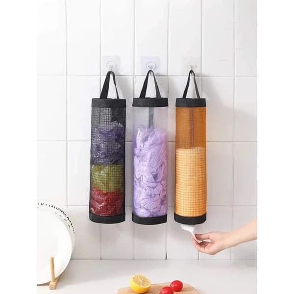 Organizador de Sacolas Puxa Saco /Dispenser/Bolsa Organizadora De Plástico Para Armazenamento De Sacolas De Cozinha
