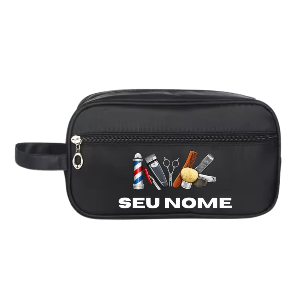 Necessaire Bolsa Personalizada Cabelereiro Barbeiro Seu Nome Impermeável