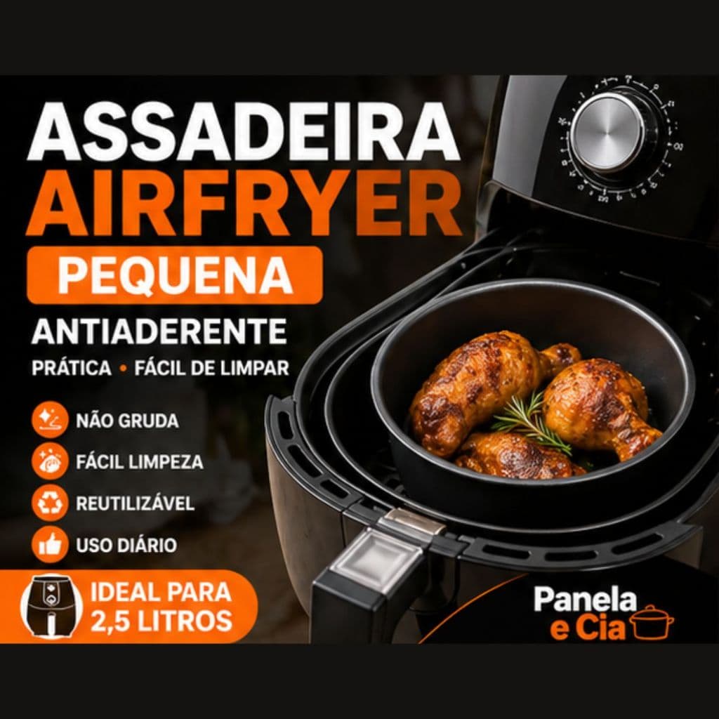 Assadeira para Airfryer Pequena Antiaderente Forma para Fritadeira