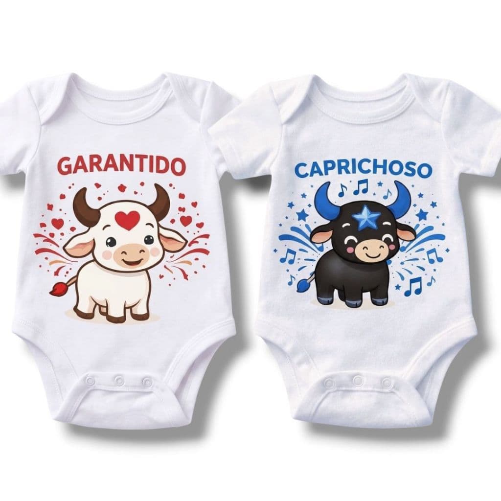 Body Bebê Festival de Parintins Boi Caprichoso e Garantido Menino Menina
