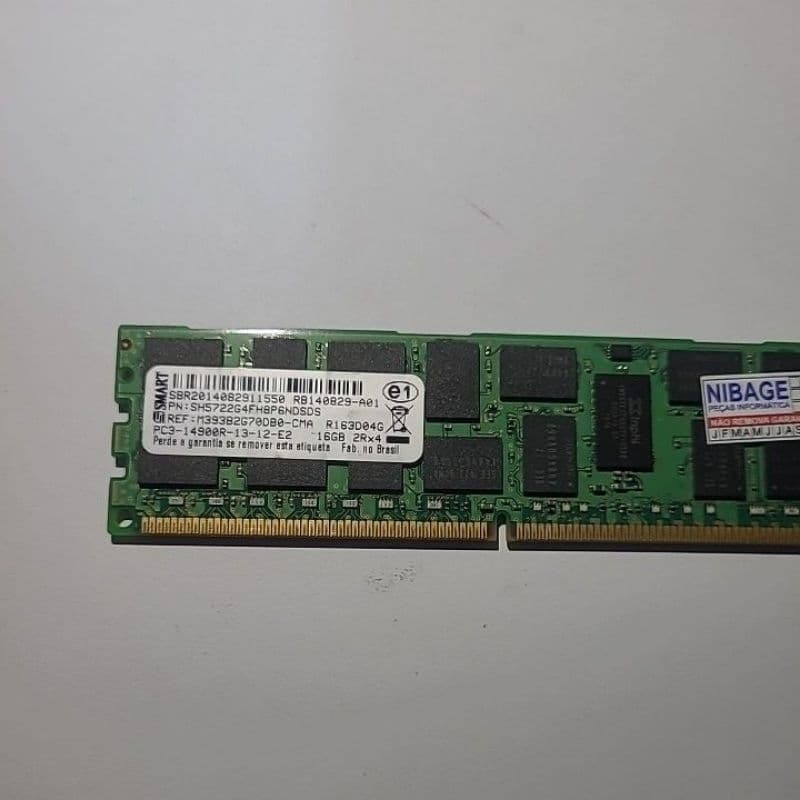 MEMÓRIA SMART 16GB DDR3 ECC REG PC3-14900R 2Rx4 M393B2G70DB0-CMA | SERVIDOR | OEM TESTADA | GARANTIA