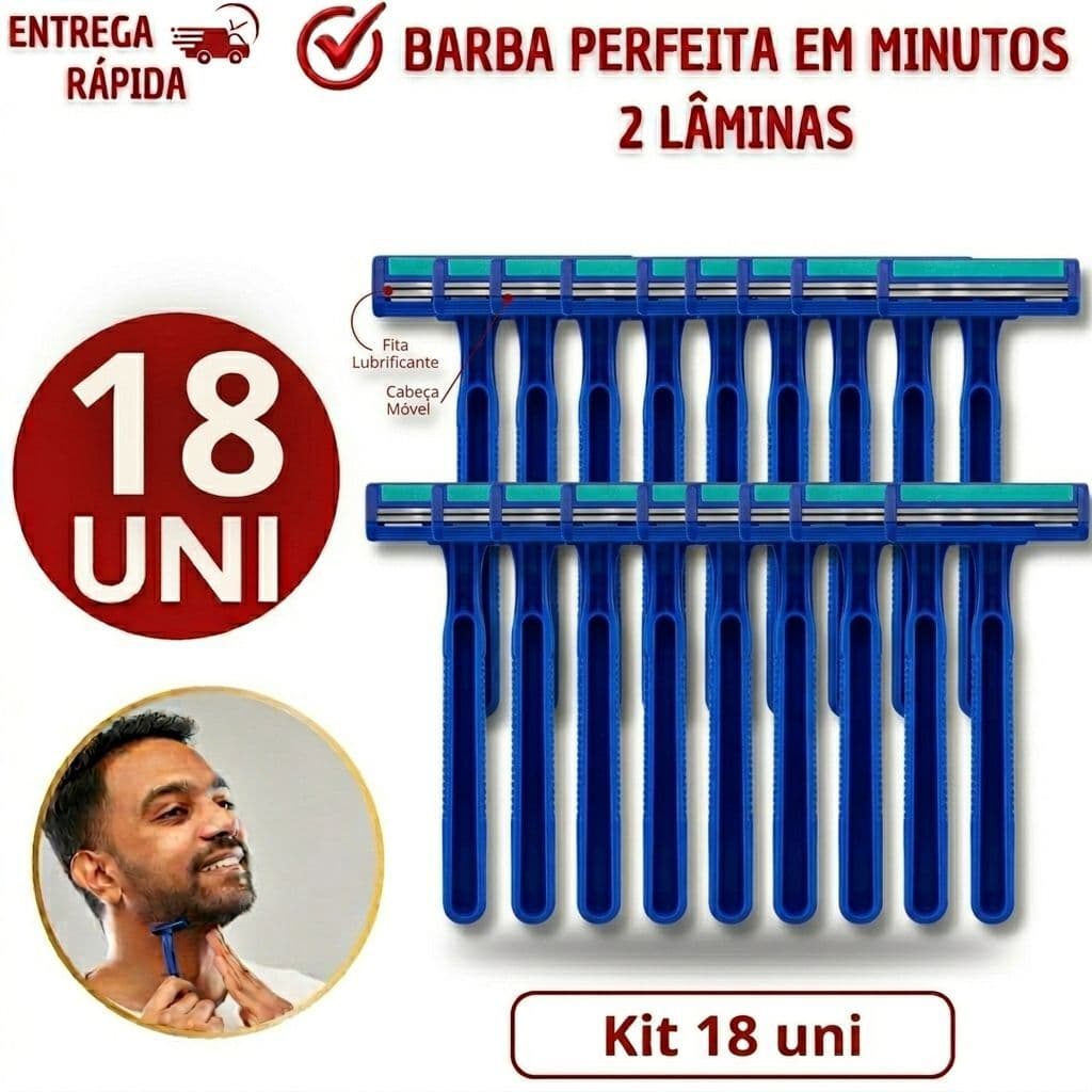 Aparelho de Barbear Descartável | Lâminas de Alta Precisão | Uso Diário e Profissional