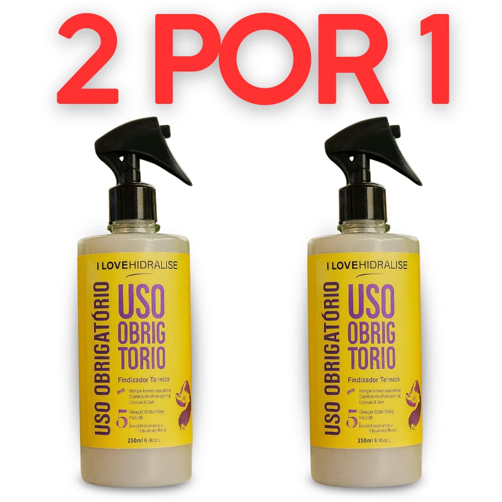2 Por 1 Protetor Térmico Capilar Lisoterapia 500ml Finalizador 10 em1 Modelador Anti-Frizz e Brilho