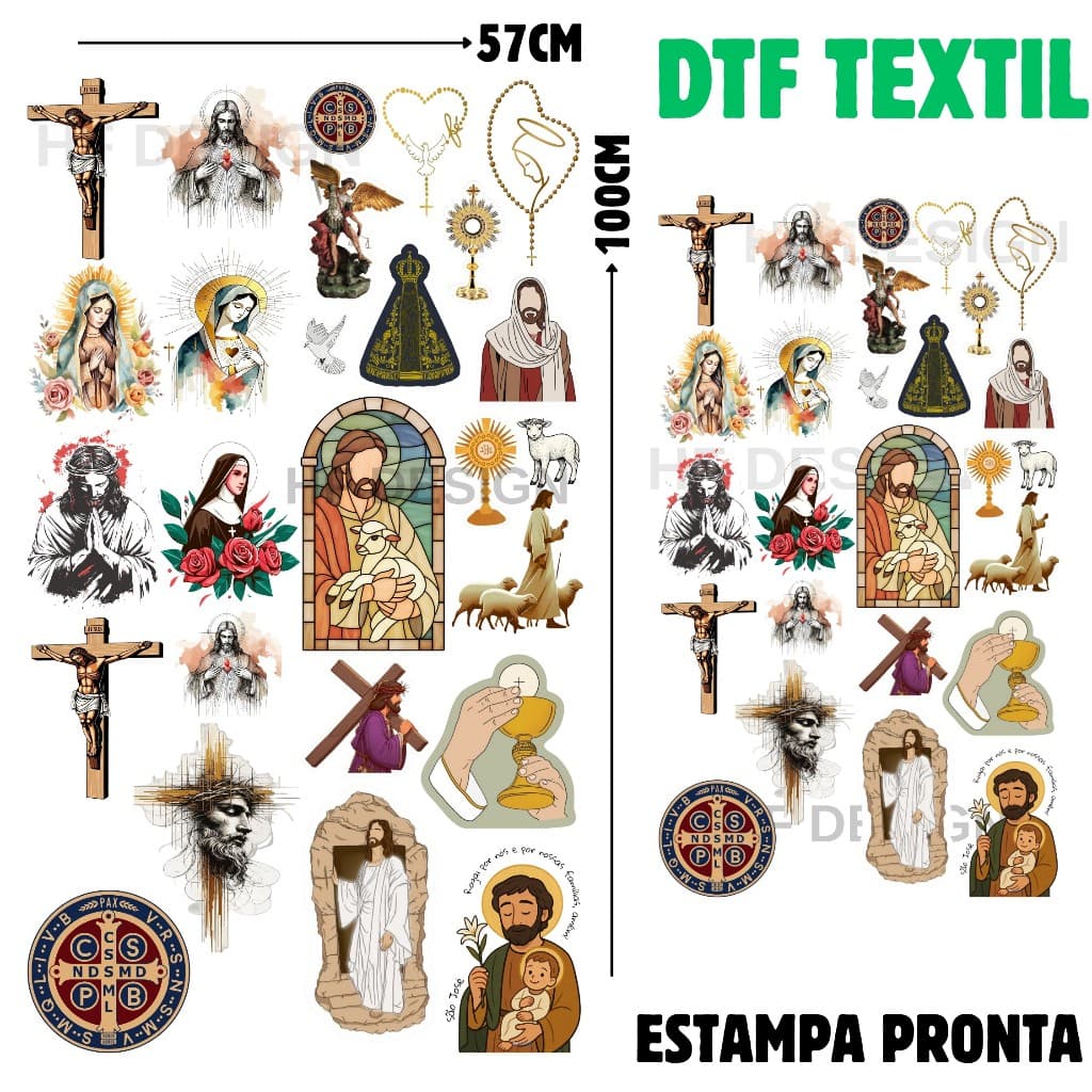 Aplique Termocolante DTF Textil Estampa Para Tecidos e Camisetas Artes Pronta 6060-53 Envio 24hs