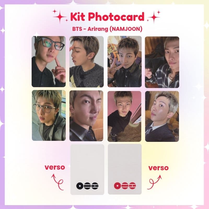 Kit 8 Photocards Bangtan Boys ARIRANG UTT SCANS - Photocard Fanmade fotos prontas (LEIA A DESCRIÇÃO)