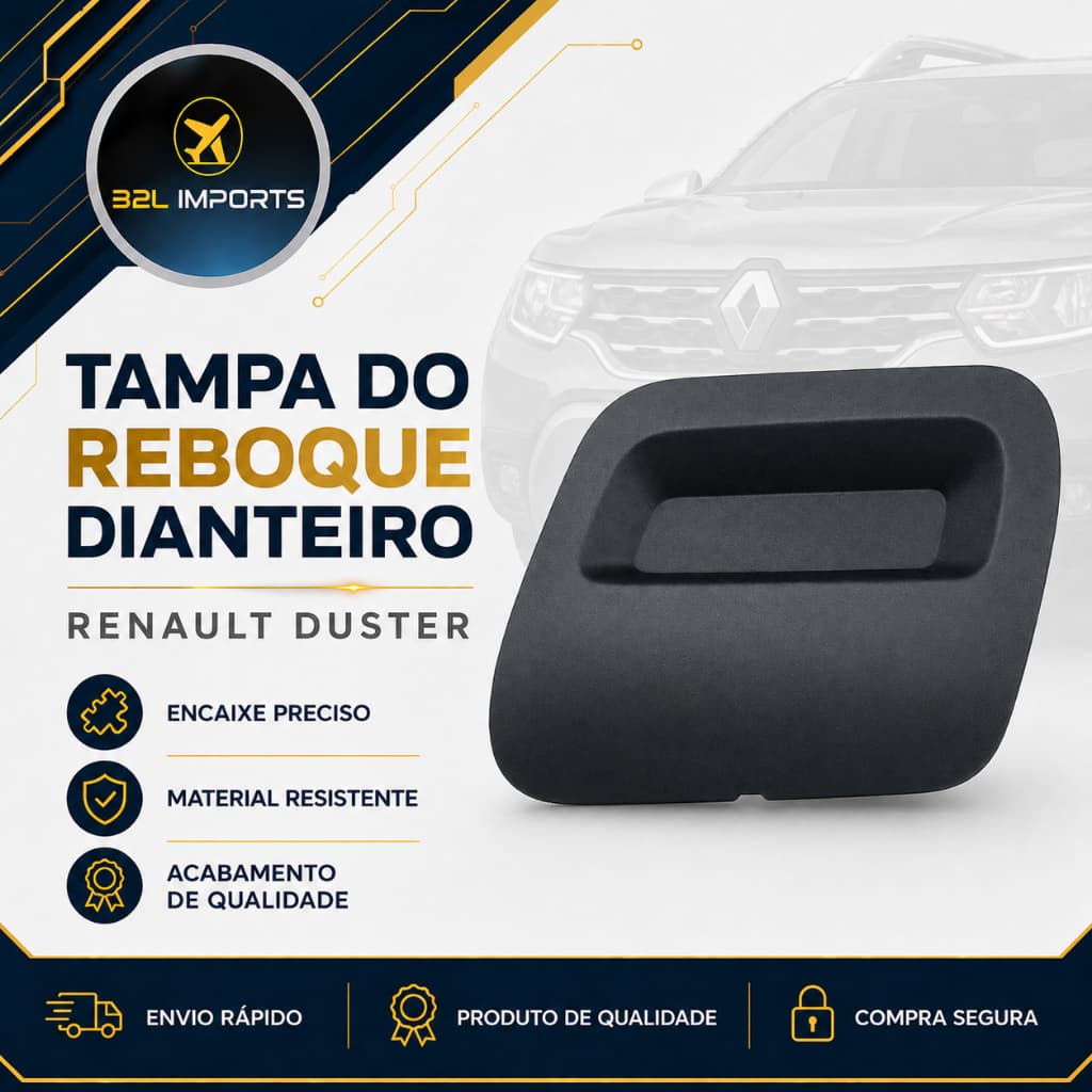 Tampa Reboque para-choque Dianteiro Renault Duster 2019/2020/2021/2022