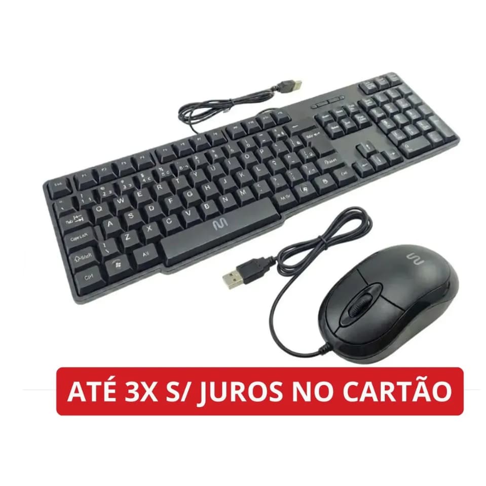 Kit Teclado E Mouse Com Fio Multilaser Conexão Usb Tf150