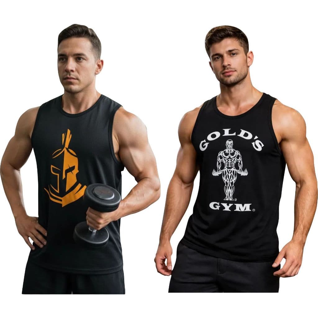 Kit 2 Regatas Tradicional Camiseta Masculina Treino Fit