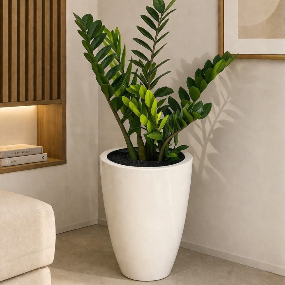 Vaso De Fibra De Vidro Roma P 50cm Brilhantes e Foscos Decorativo