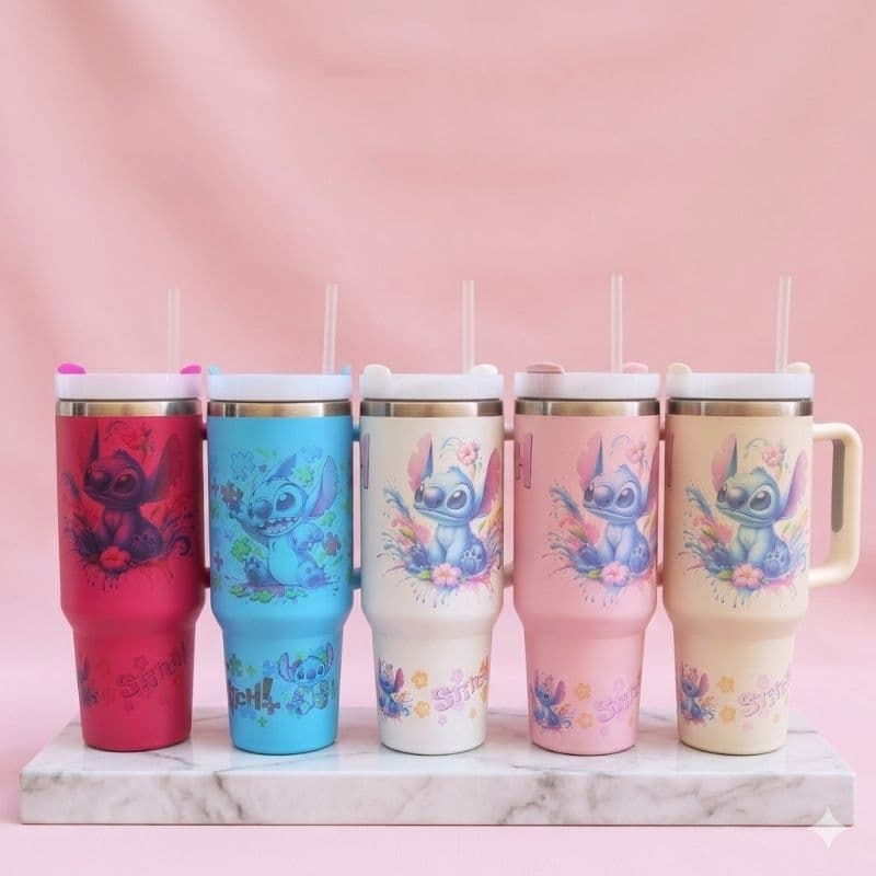 Copo Garrafa Térmico 1200ml, Personalizado Stitch