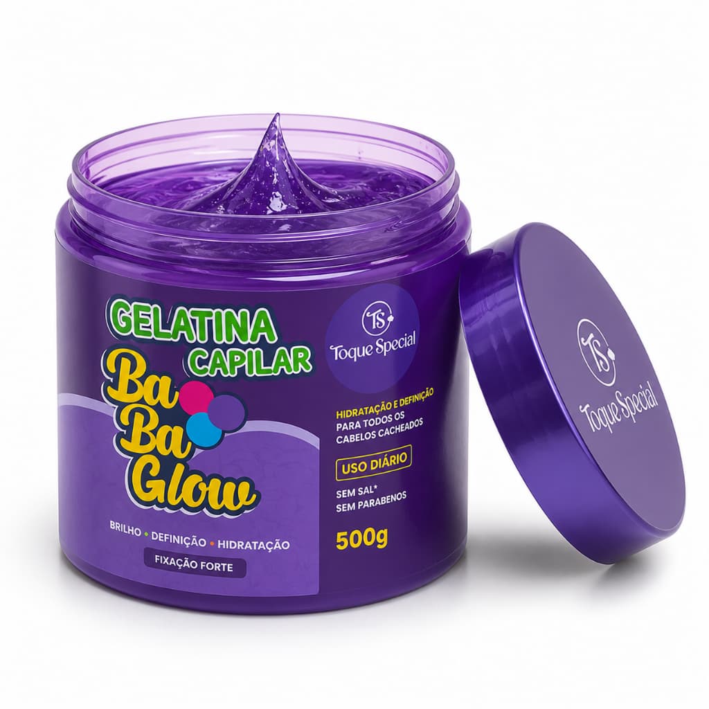 Gel Feminino para Cabelos Cacheados e Crespos Fixador Finalizador de Cachos Kids Brilho Molhado 500G
