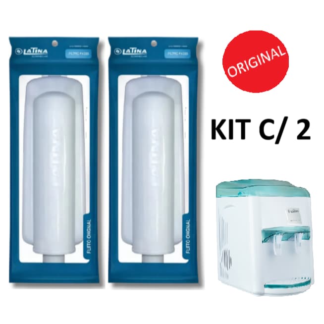 Kit c/ 2 Filtro Refil Latina ORIGINAL para Purificador de Água PURITRONIC, PURIICE, PURIMIX, PA335.