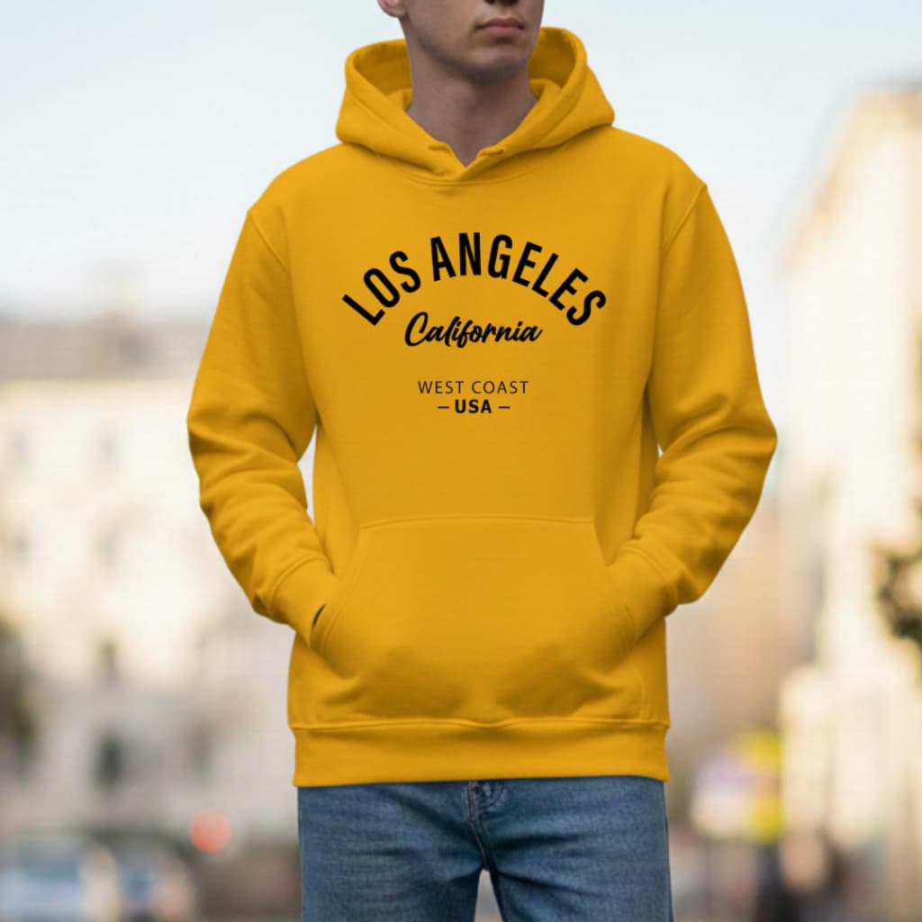 Moletom Canguru Los Angeles California Plus Size Lançamento Capuz Inverno Casaco Algodão Confortável