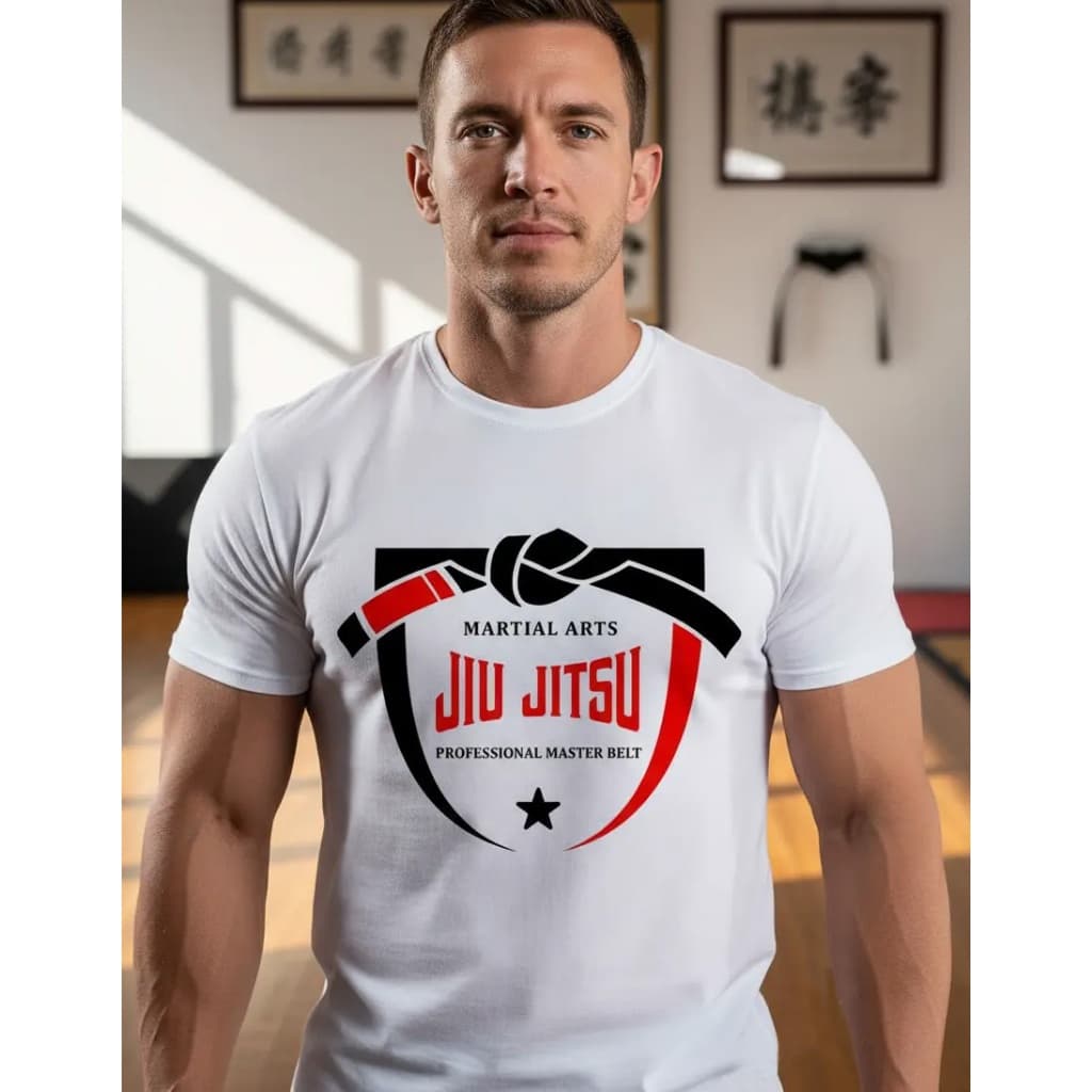 Camiseta Masculina Jiu-Jítsu Luta MMA Esportes Moda Blusas T-shirts Camisas